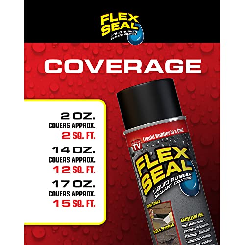 Flex Seal MAX 17 oz Black Waterproof Rubber Spray Sealant Coating O607