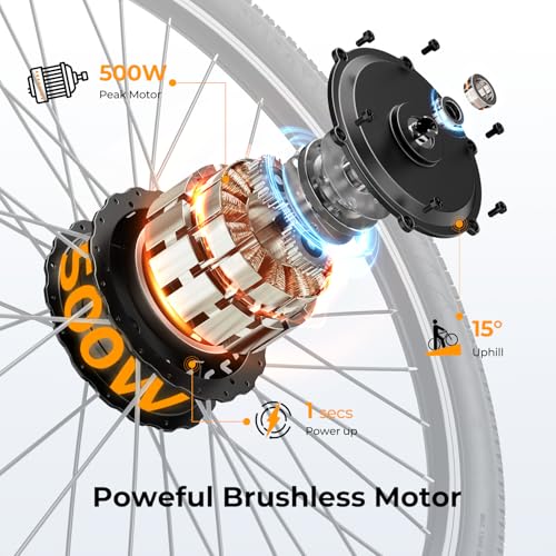 Electric Bike for Adults 500W Motor 40Mile Range 7-Speed k9