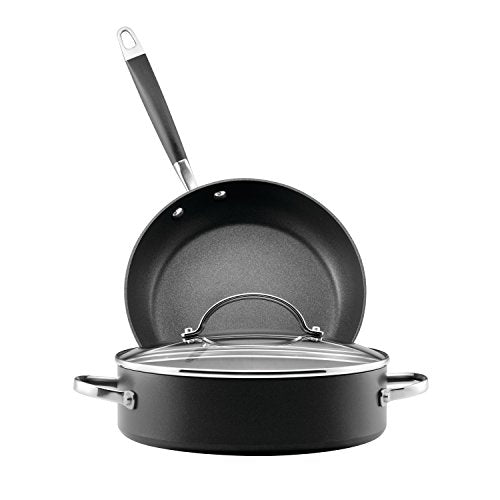 Anolon Advanced Hard Anodized Nonstick Cookware Pots and Pans Set, 3 Piece, Bronze
