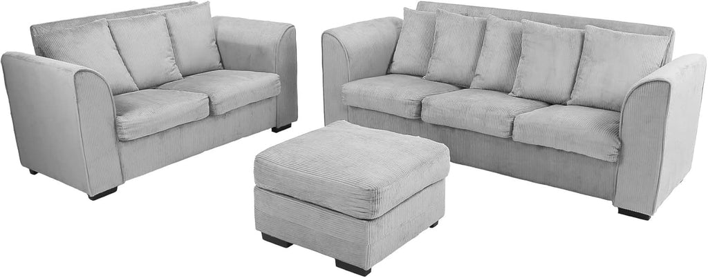 3pcs Living Room Set Light Grey G76427