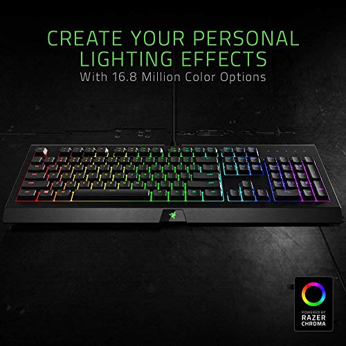 Gaming Keyboard RGB Backlit Spill-Resistant Programmable q7k