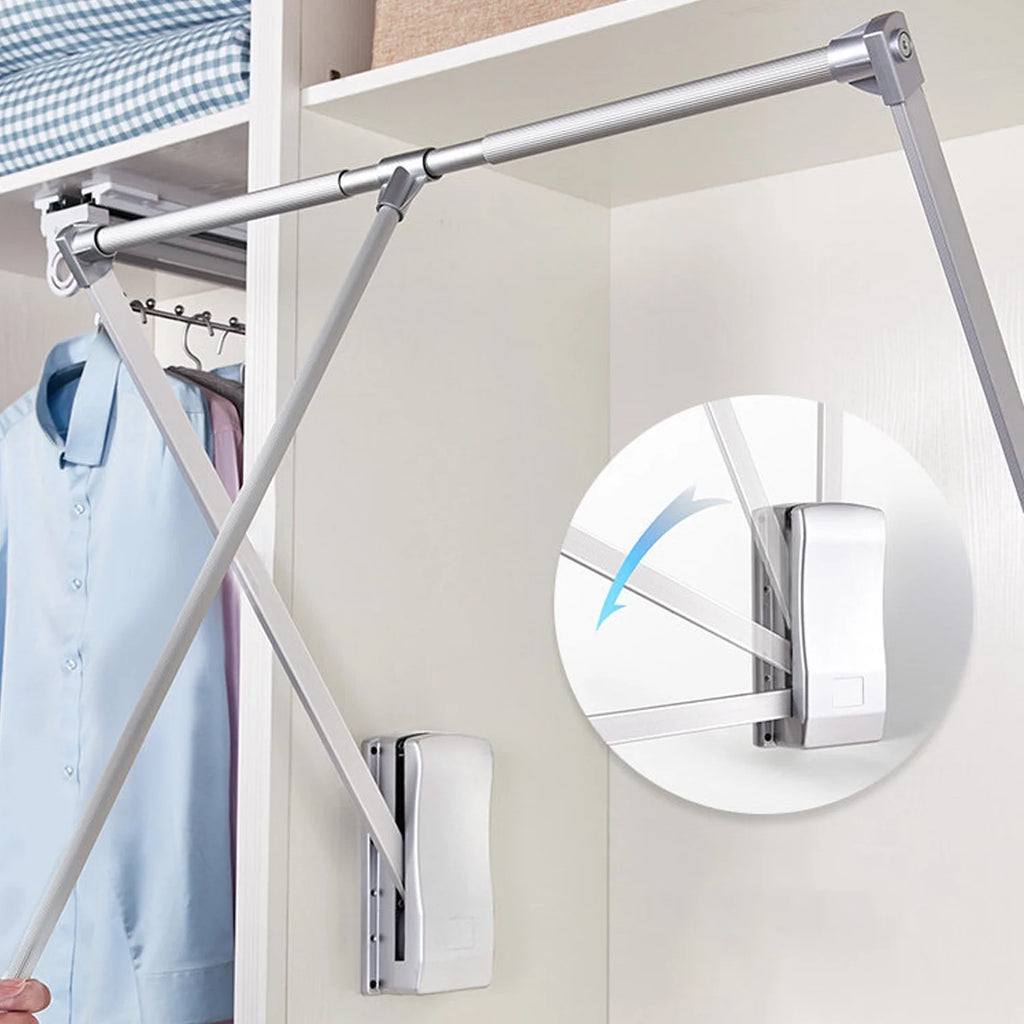 Nisorpa Pull Down Closet Rod, Adjustable 35-46.7 inch, Heavy Duty I512