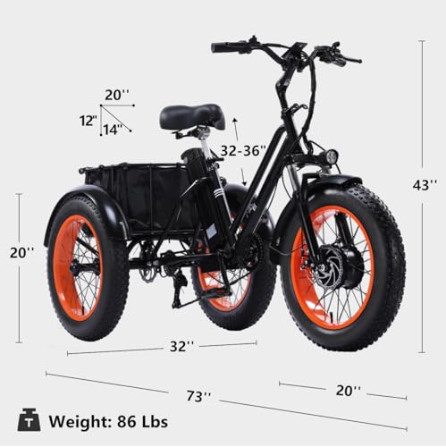 Electric Tricycle 3 Wheel Bike for Adults a7