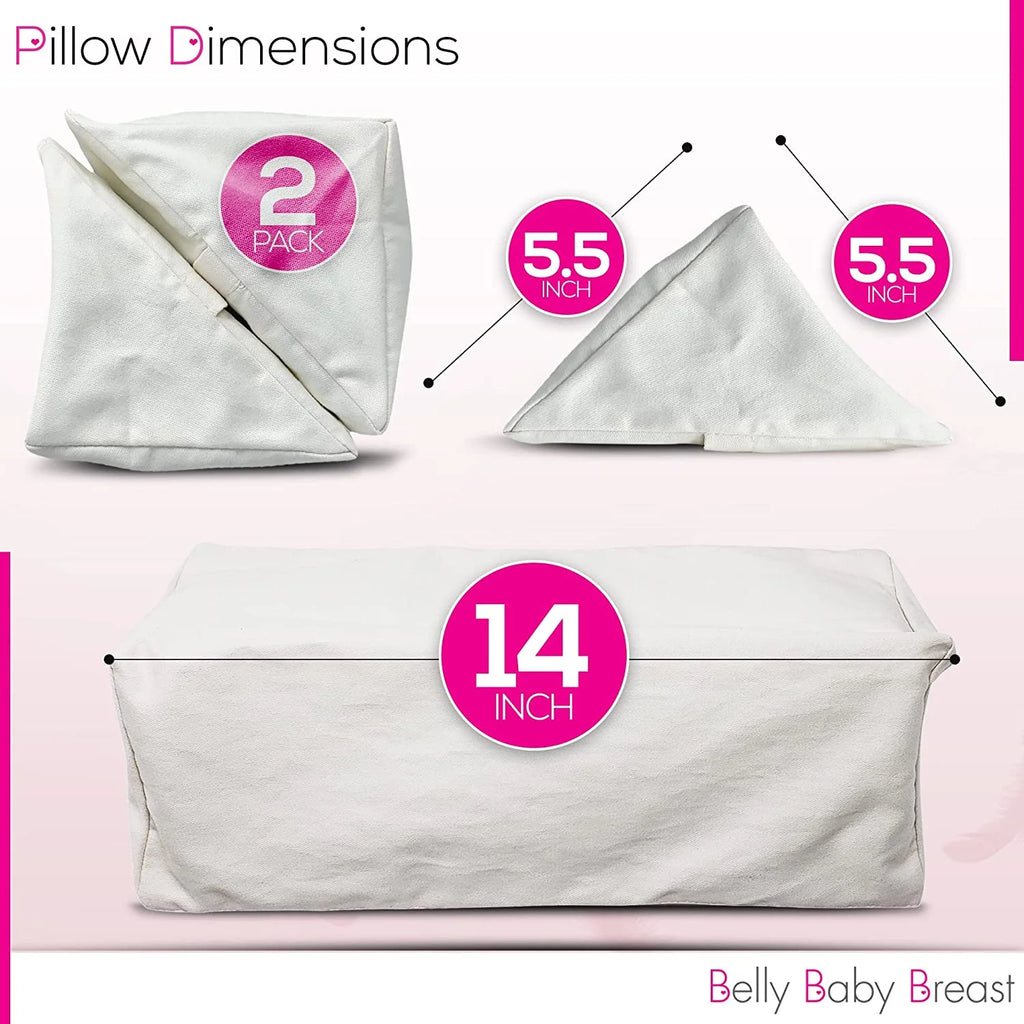 Pregnancy Wedge Pillow Set for Side Sleeping, Supports Front and Back E16999