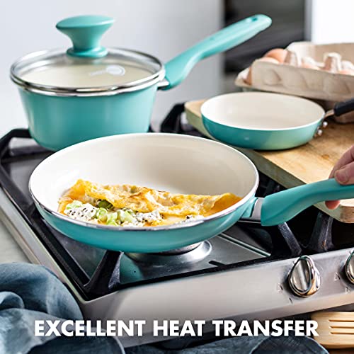 GreenPan Rio Healthy Ceramic Nonstick 10 inch Frying Pan Skillet, Turquoise M963
