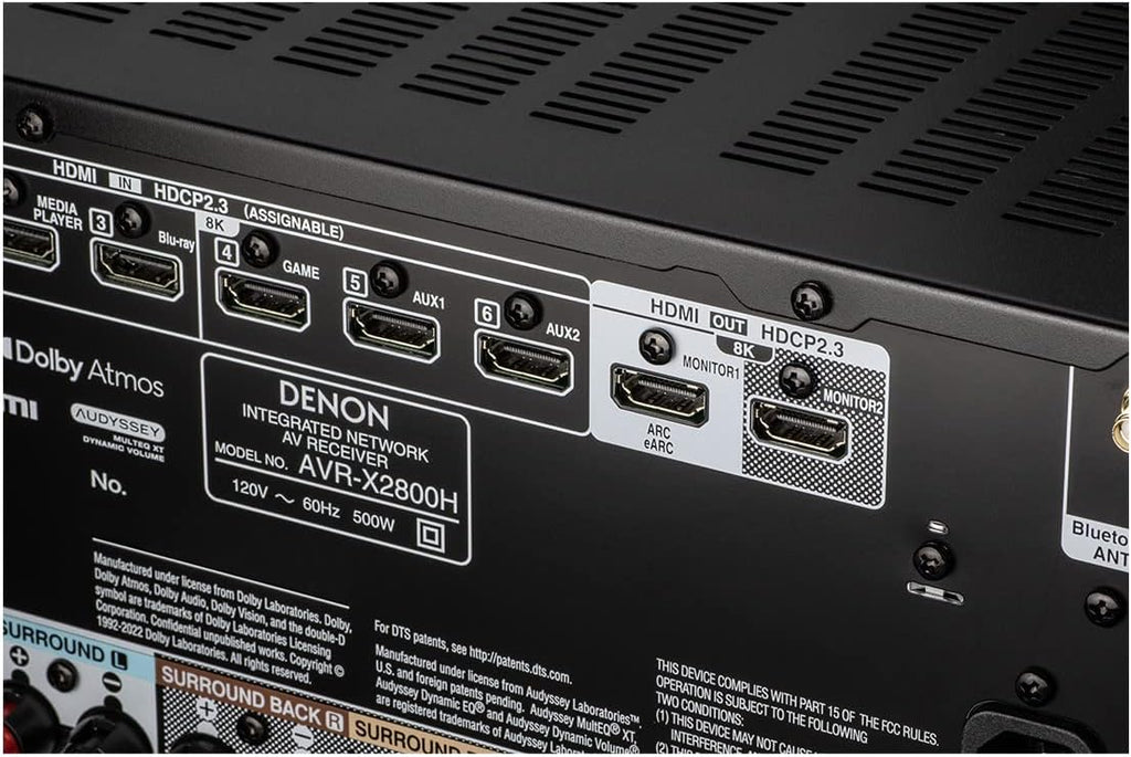 Denon AVR-X2800H 7.2 Ch 8K UHD Home Theater Receiver W89617