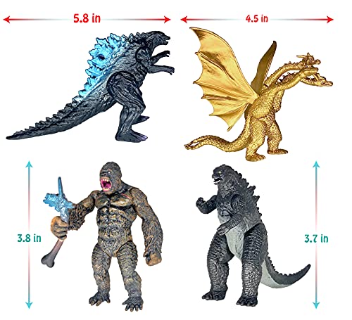 TwCare Godzilla vs Kong Movable Joint Action Figures 7-Pack O782