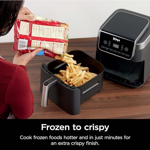 Air Fryer 4-in-1 5 QT Nonstick Basket Grey k7p