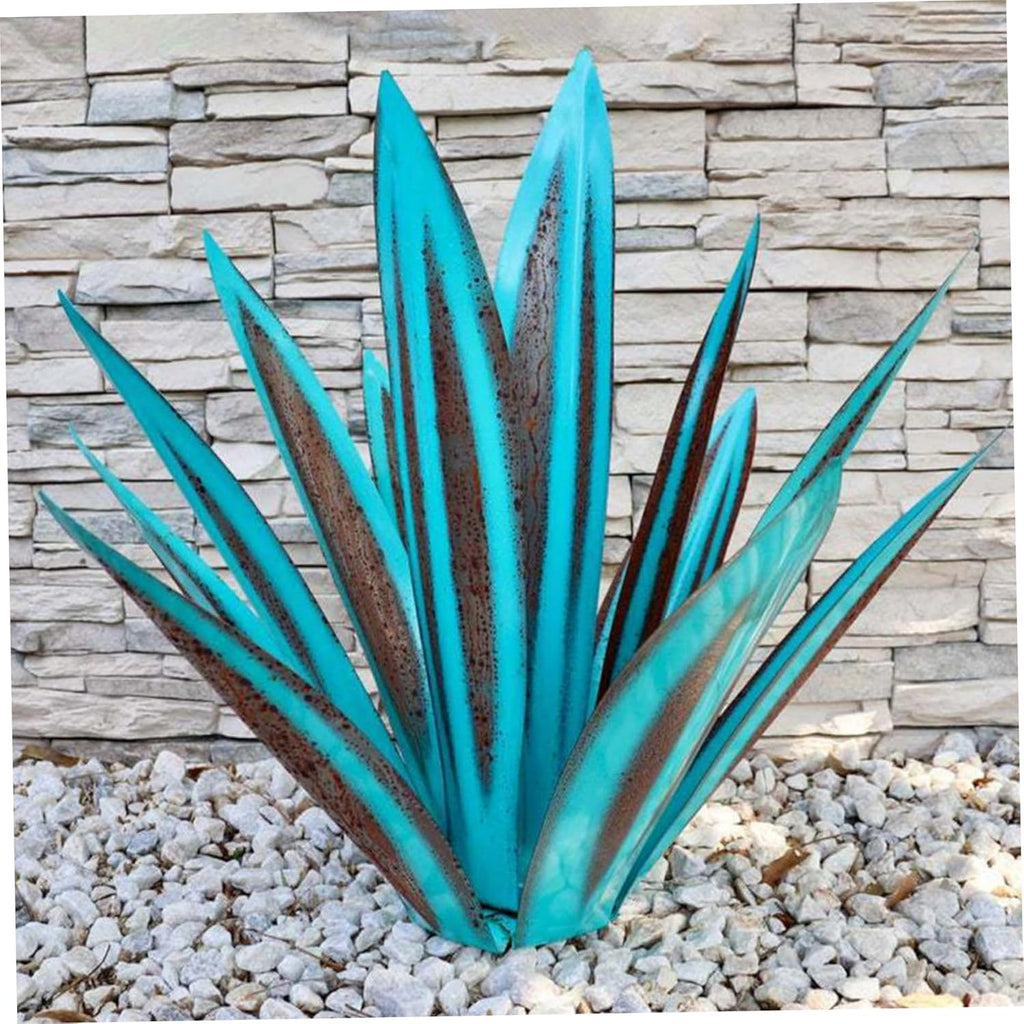 Metal Agave Plant Garden Sculpture Decor 10.6in q7
