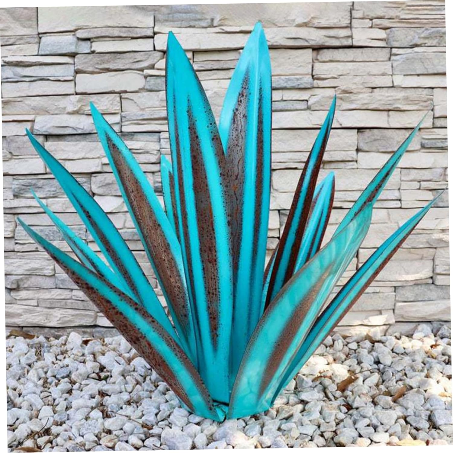 Metal Agave Plant Garden Sculpture Decor 10.6in q7