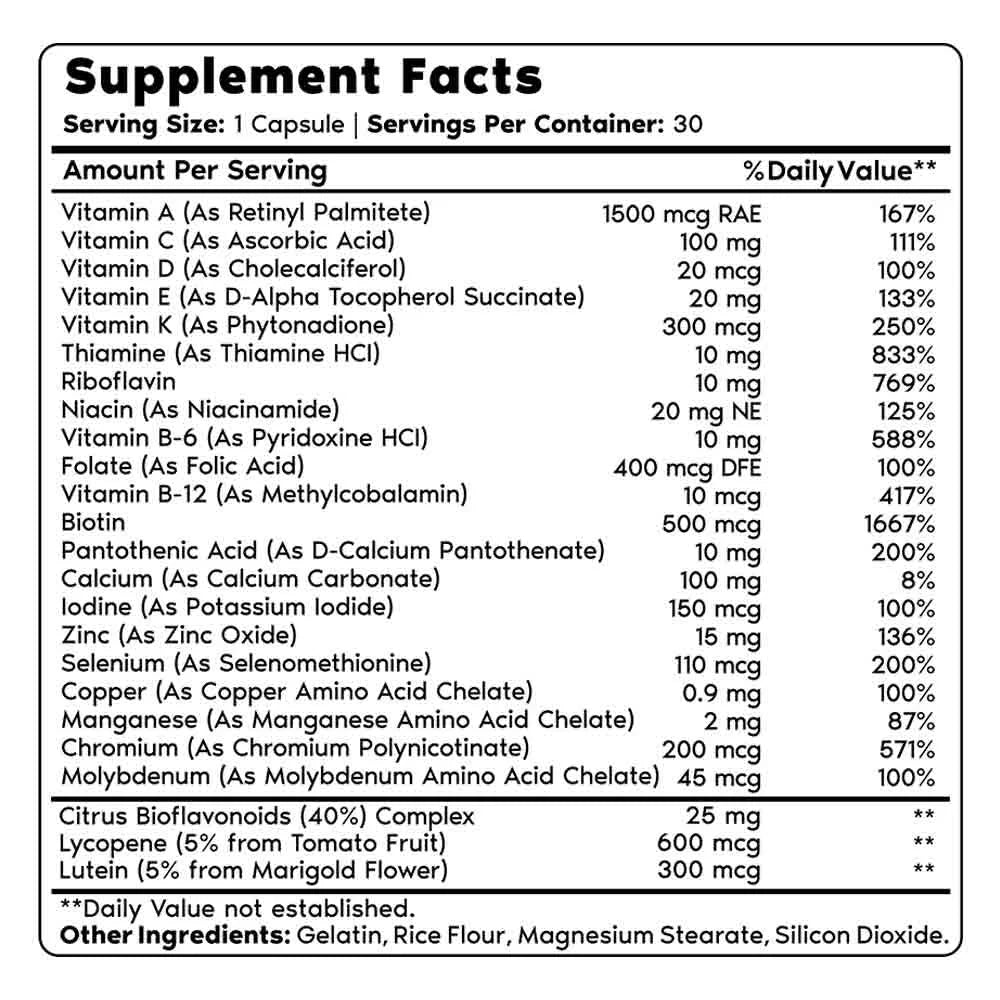 Primal Harvest Multivitamin for Women and Men, 30 Capsules N680164