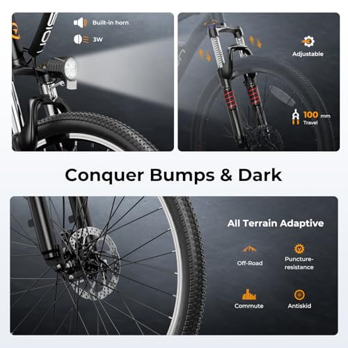 Electric Bike for Adults 500W Motor 40Mile Range 7-Speed k9