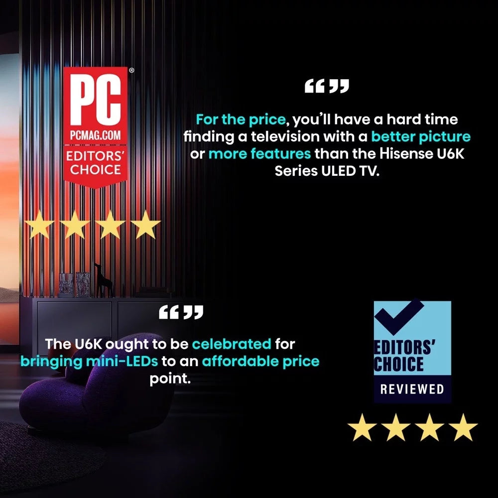 55-Inch Mini-LED QLED Smart TV with Dolby Vision Atmos a7
