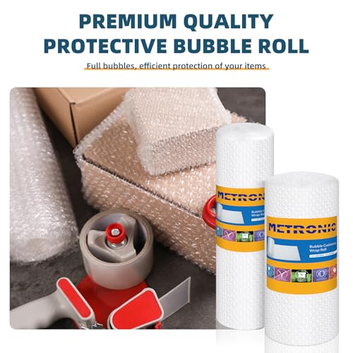 Metronic Bubble Cushioning Wrap 2 Pack 12 Inch x 72ft, Perforated K67866