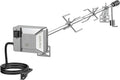 only fire Universal BBQ Grill Rotisserie Kit with 110V Electric Motor for Gas Grills - 45" 1/2" Hexagon Spit Rod