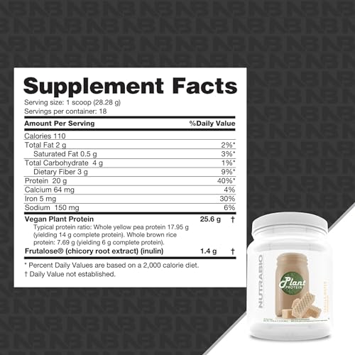 Plant Protein Powder Vanilla Wafer 20g Per Scoop A7