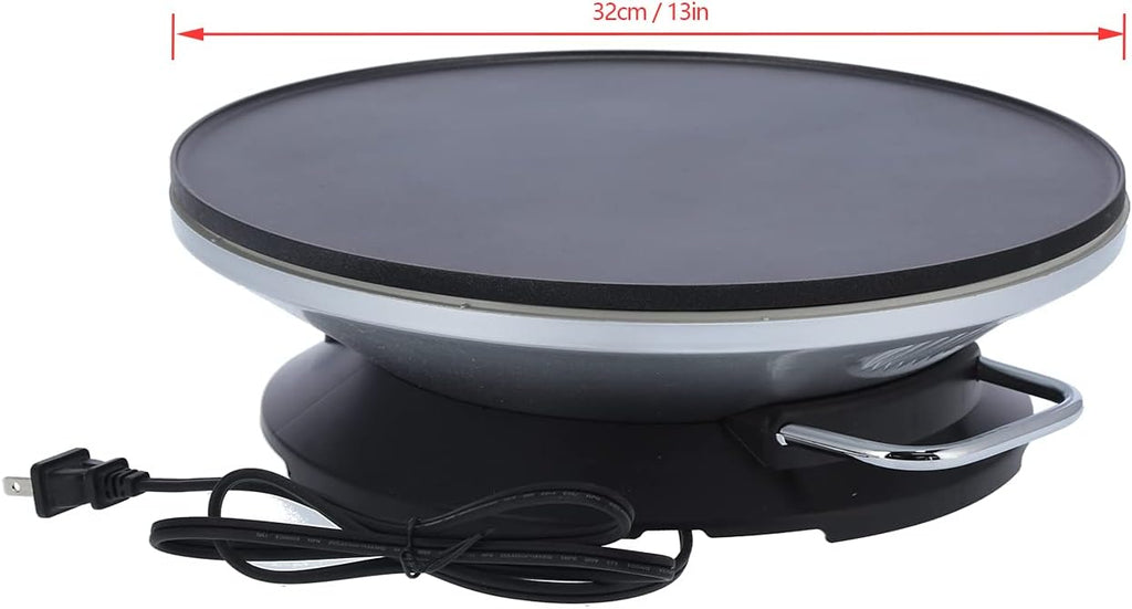 FLEXMAN 1000W Electric Crepe Maker, 13in Non Stick Pan with 3 Temperature Settings G8698
