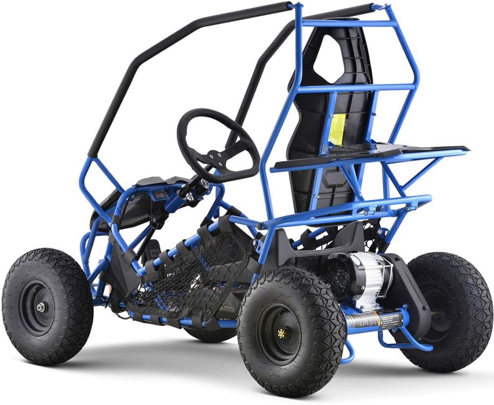 MotoTec Maverick 1000w Kids Electric Go Kart Blue P7484