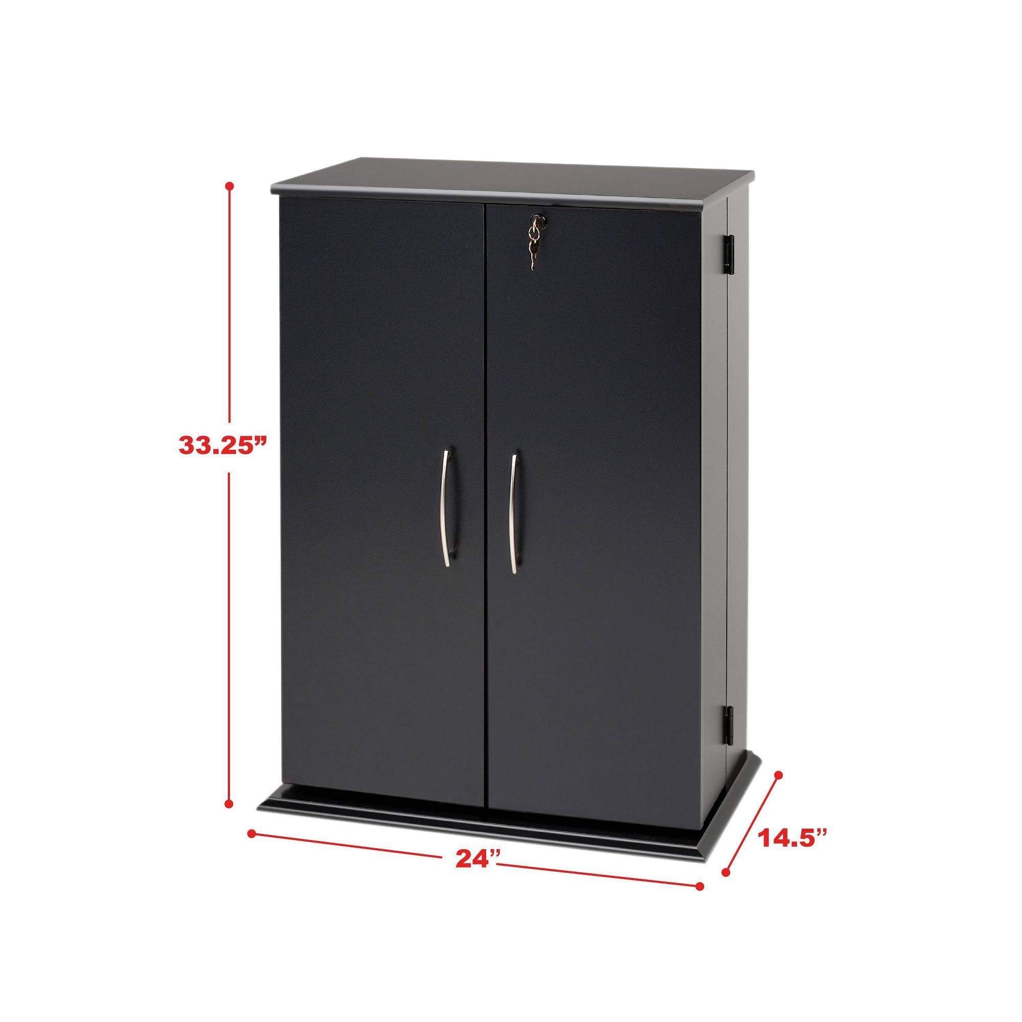 Media Storage Cabinet Black k7m
