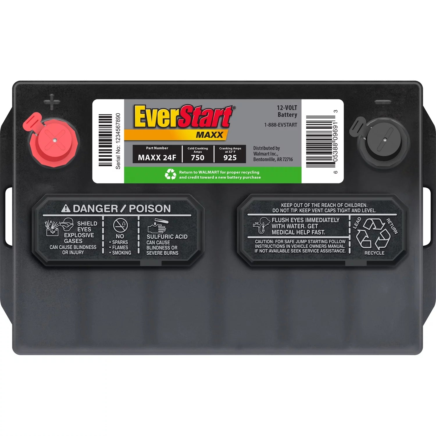 Automotive Battery Group Size 24F 12 Volt 750 CCA k7
