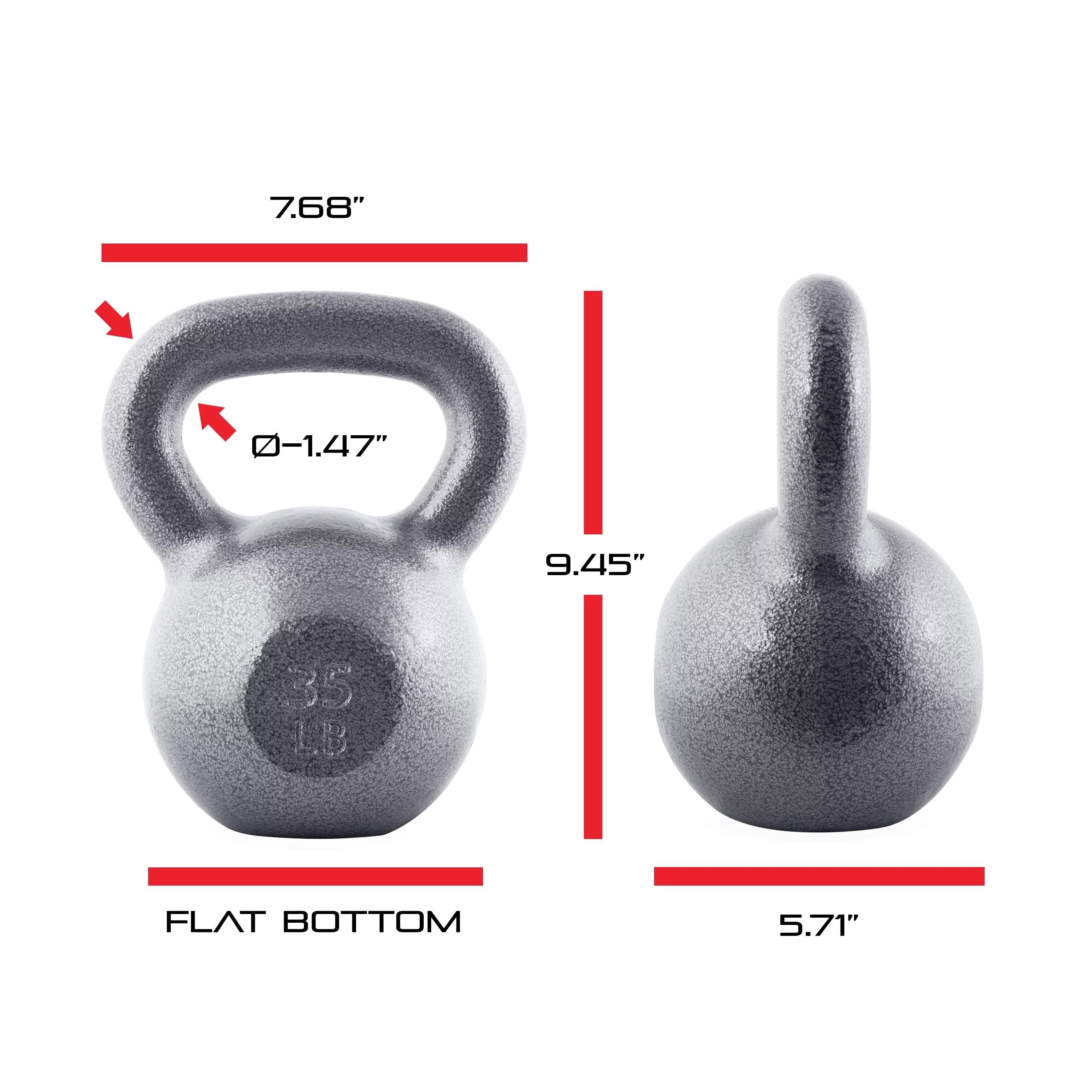 CAP Barbell Cast Iron Kettlebell, 35 lbs F258568