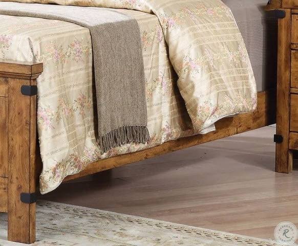 Rustic Honey Full Panel Bed 7k