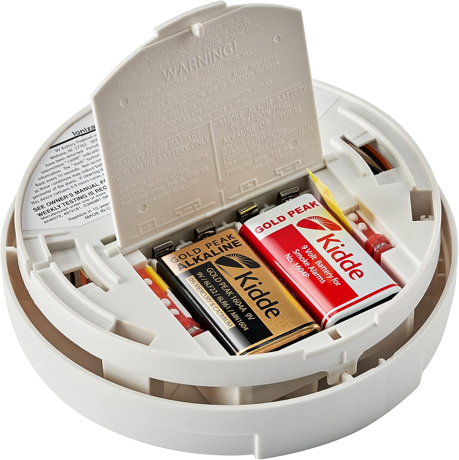 Kidde Smoke Detector with Safety Light for Hearing Impaired, Battery Operated M71278
