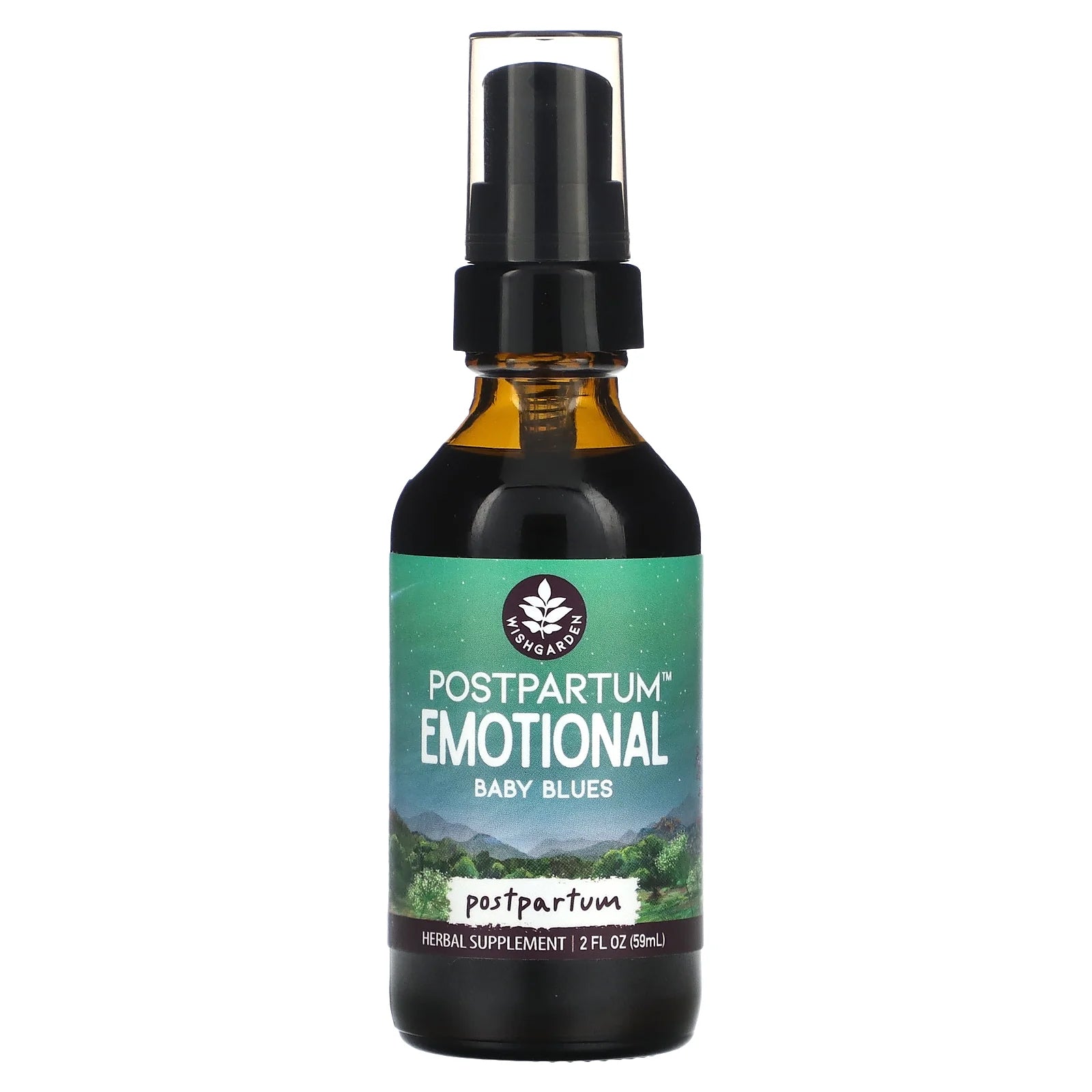 WishGarden Herbs Postpartum Emotional Baby Blues, 2 fl oz (59 ml)