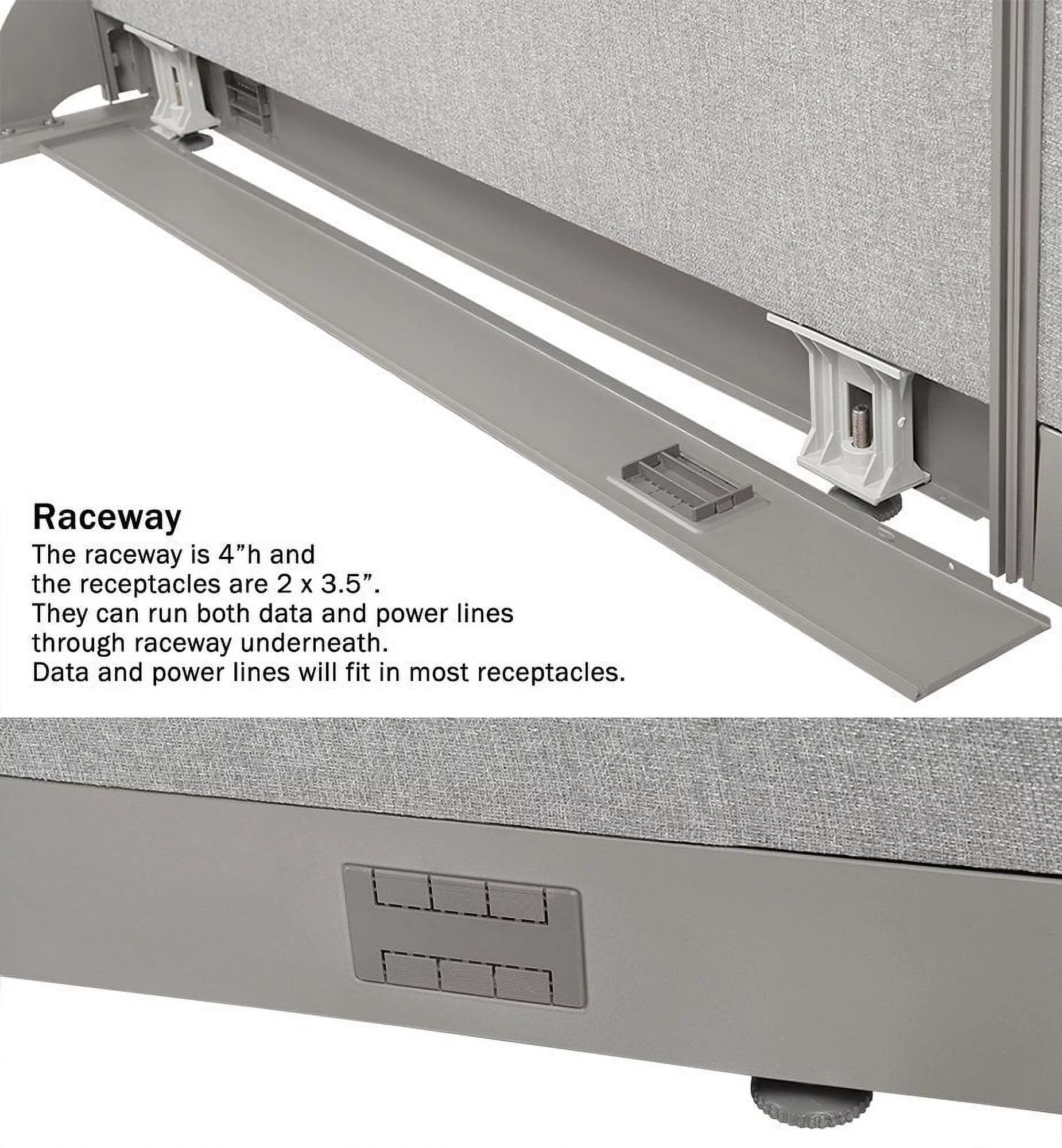 GOF 84"W x 72"H Wall Mounted Office Partition Cubicle Panel A557
