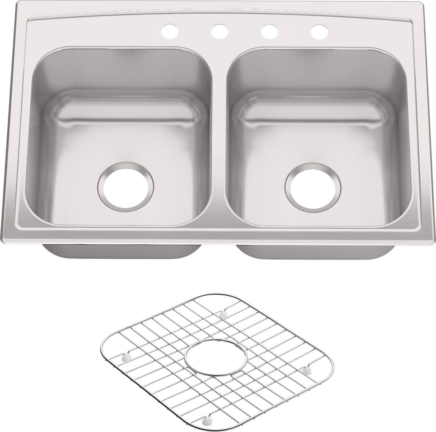 K-3847-4-NA Top-Mount Double-Equal Kitchen Sink Stainless Steel a7