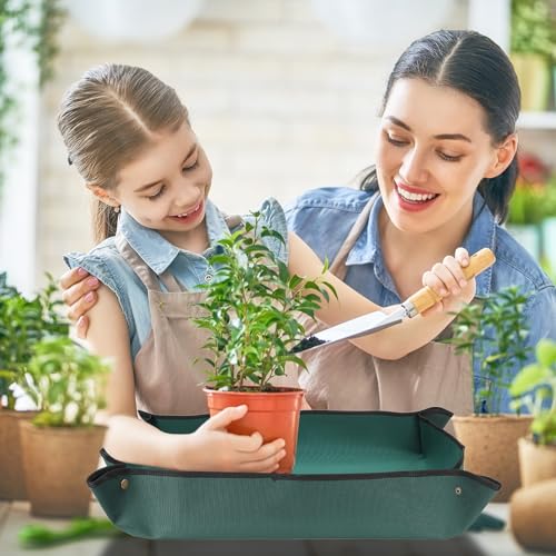 Repotting Mat Waterproof Foldable Soil Tray 39.4 x 29.5 in k7q