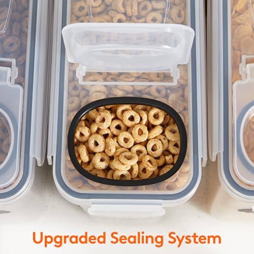 Lifewit 5.5L Cereal Containers with Flip-Top Lids, 4pcs Airtight Food Storage Canister Set D8796