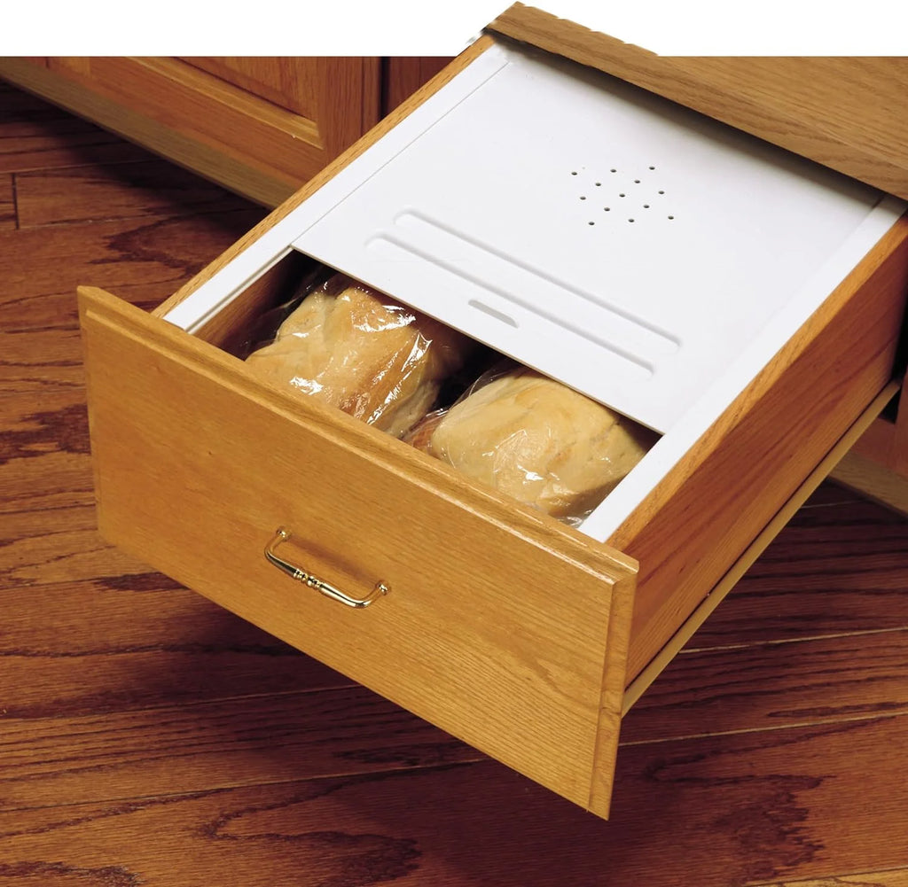 Rev-A-Shelf BDC-200-11 Small Kitchen Bread Drawer Cover Kit, White W4670
