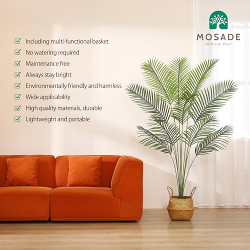 Artificial Areca Palm Tree 6ft with Seagrass Basket Indoor Outdoor Decor a7
