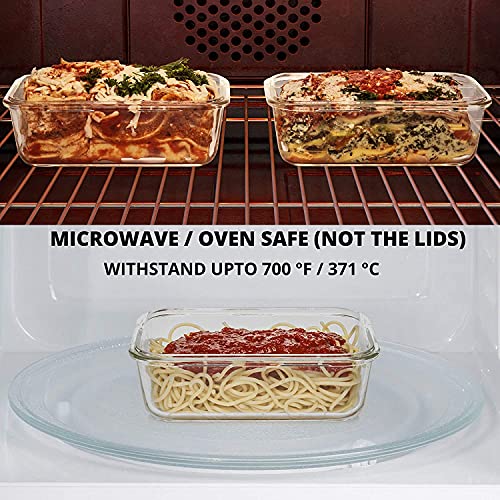 Razab 2700ml Glass Food Storage Container with Airtight Lid N950601