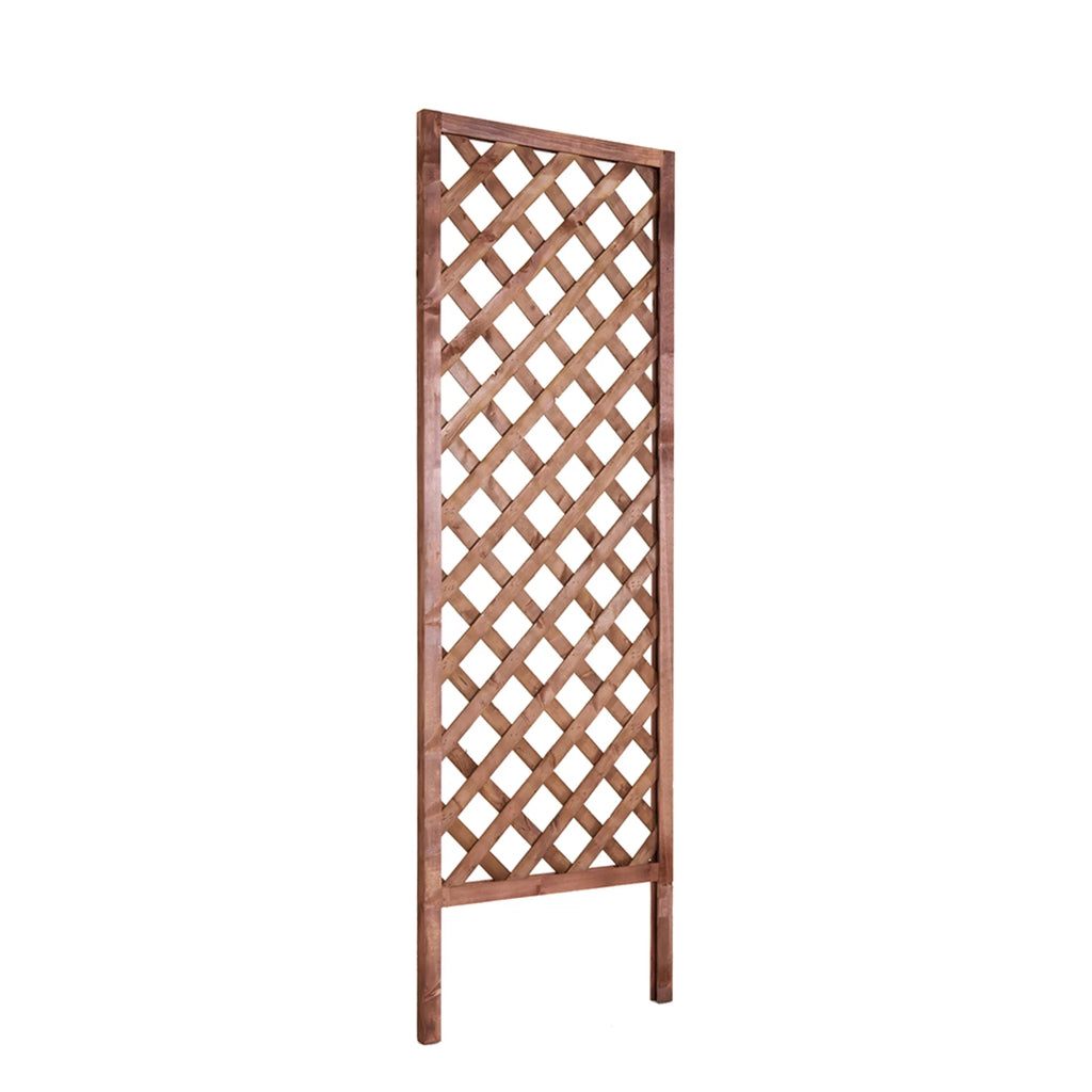 Outdoor Essentials Heirloom 72 in. Walnut-Tone Diamond Lattice Trellis Z7647