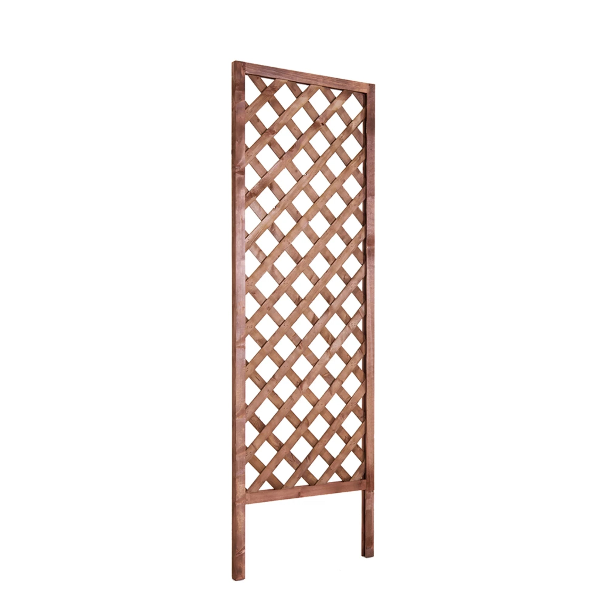 Outdoor Essentials Heirloom 72 in. Walnut-Tone Diamond Lattice Trellis Z7647