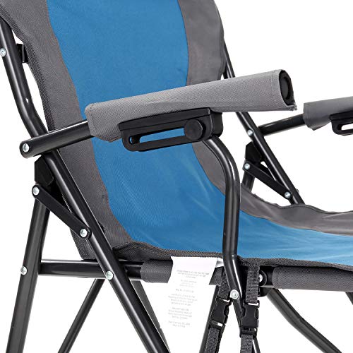 Heavy-Duty Folding Camping Quad Chair with Cup Holder and Carrying Bag Tan Gray k7p