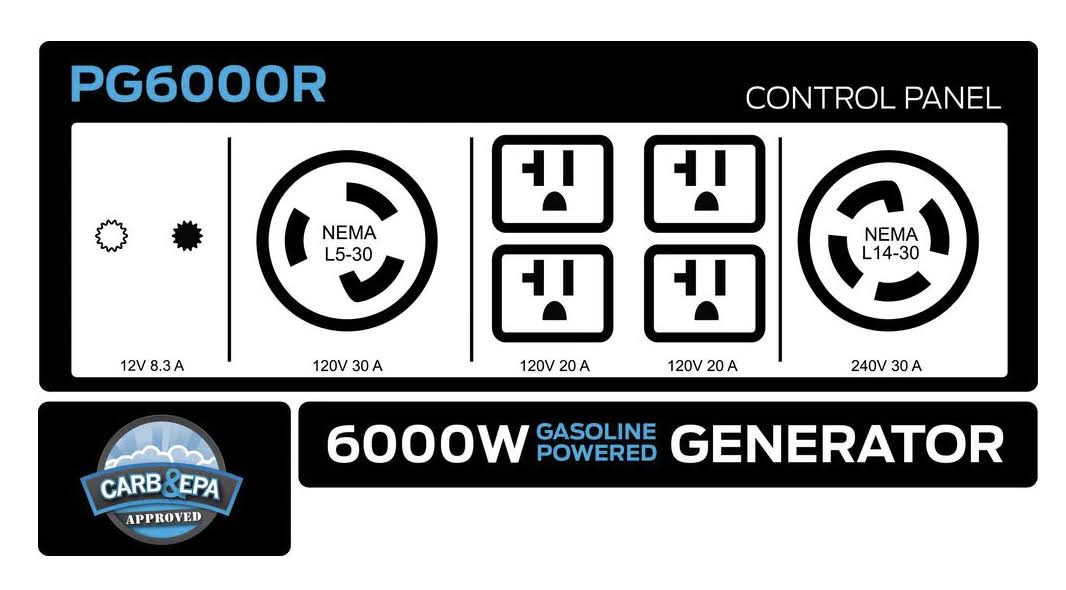 Portable Gas Generator 6000 Watt a7