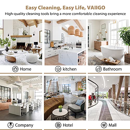 Microfiber Hardwood Floor Mop with 5 Reusable Washable Pads, Wet or Dry Cleaning a7k