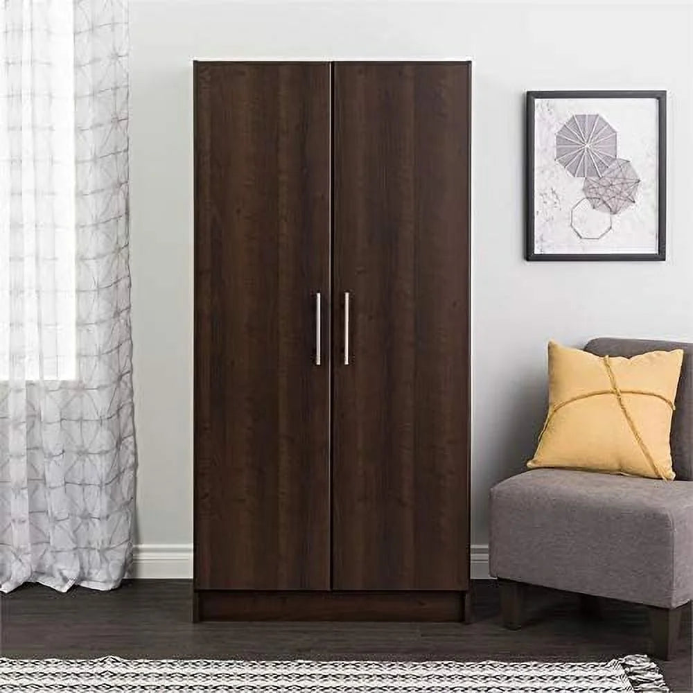 32" Espresso Wardrobe Armoire D640