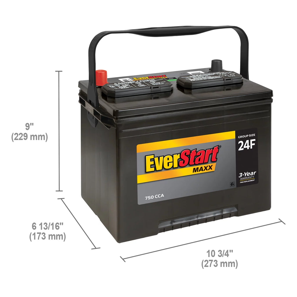 Automotive Battery Group Size 24F 12 Volt 750 CCA k7