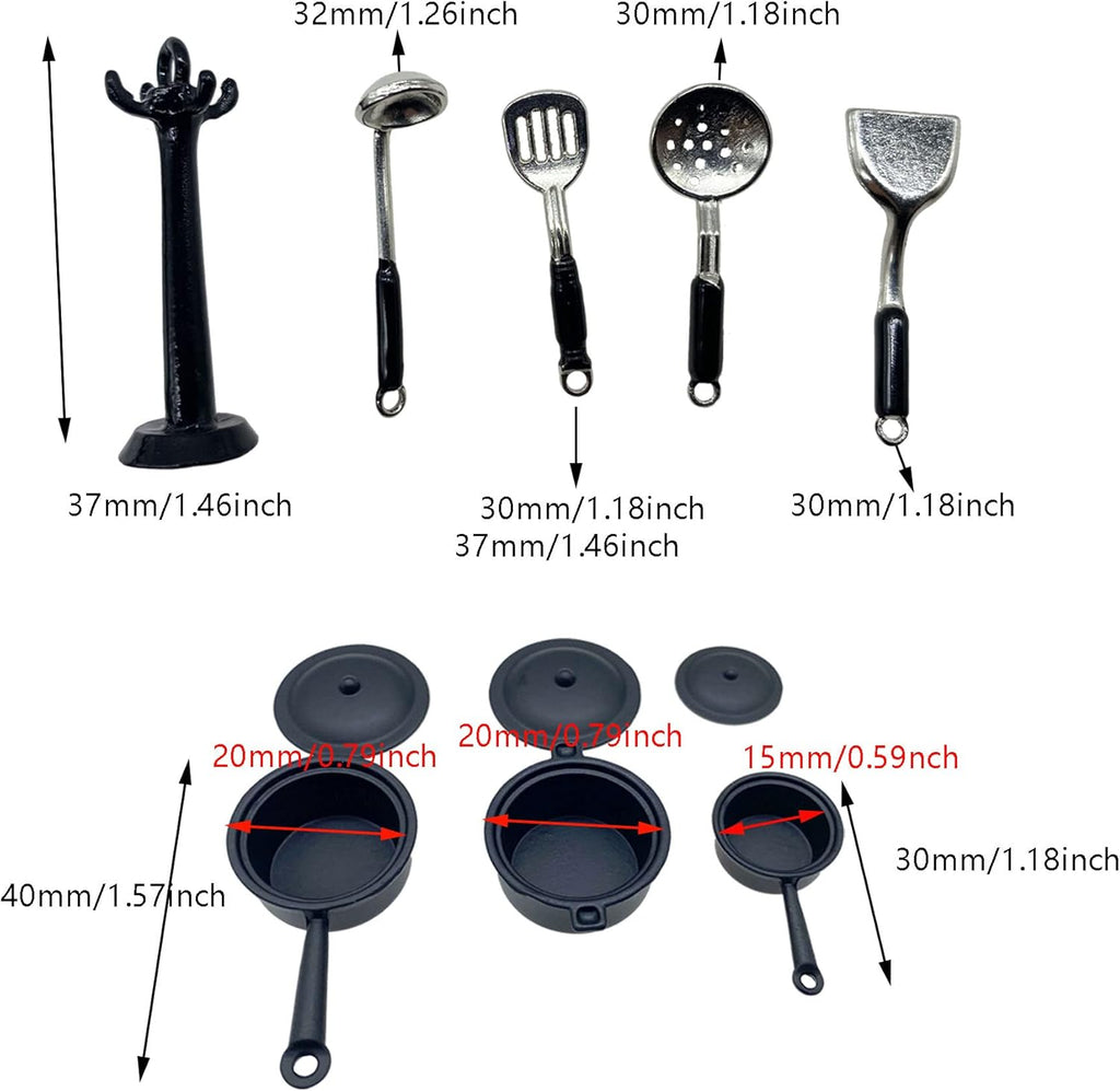Cayway Miniature Kitchen Cookware Set for Play Food Toys V99106