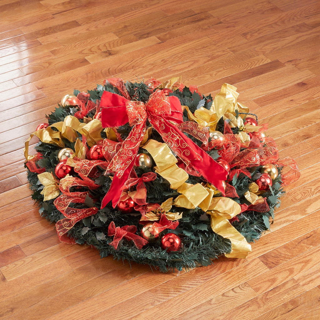 Brylanehome Pre-Lit 6-Foot Pop-Up Christmas Tree, Red White F5135