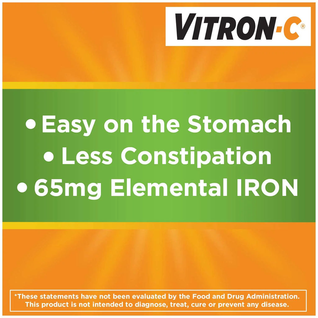 Vitron-C Coated Tablets, 60 Count (Pack of 4) N6043
