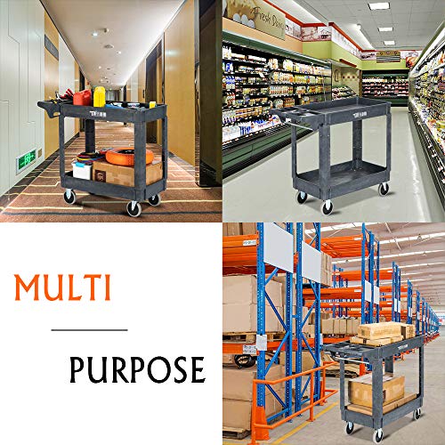 Plastic Utility Cart with Wheels Heavy Duty 3-Tier Storage a7