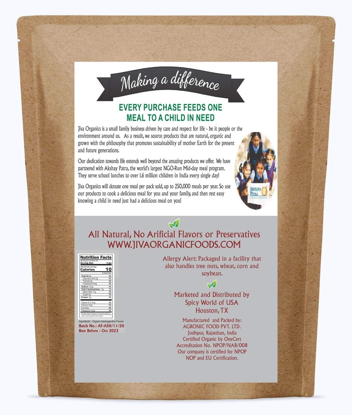 Ashwagandha Root Powder 1.25 lb Raw Pure Non-GMO a7
