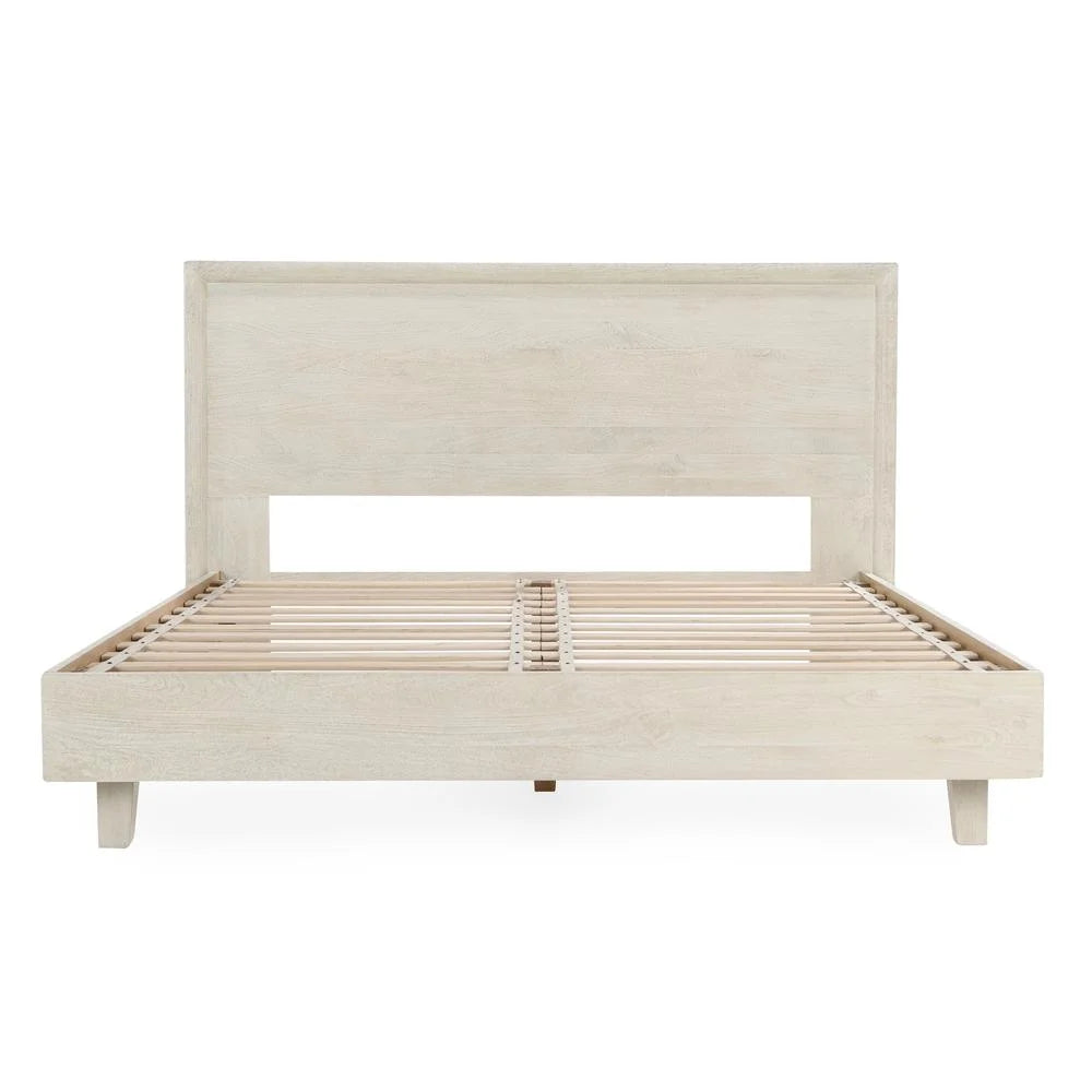 Classic Home Reece Mango Wood Queen Bed White U726752