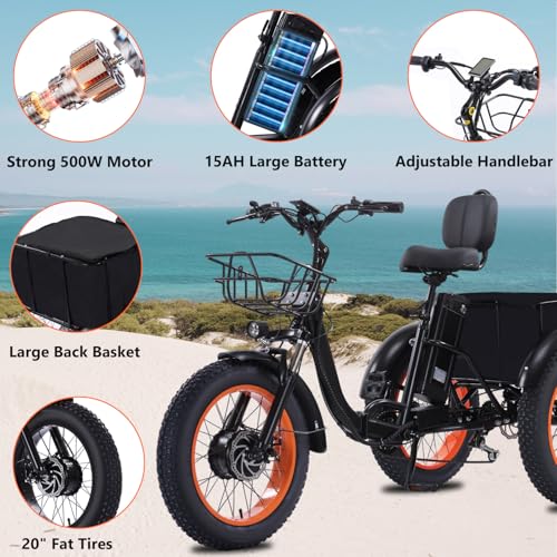 Electric Tricycle 3 Wheel Bike for Adults a7