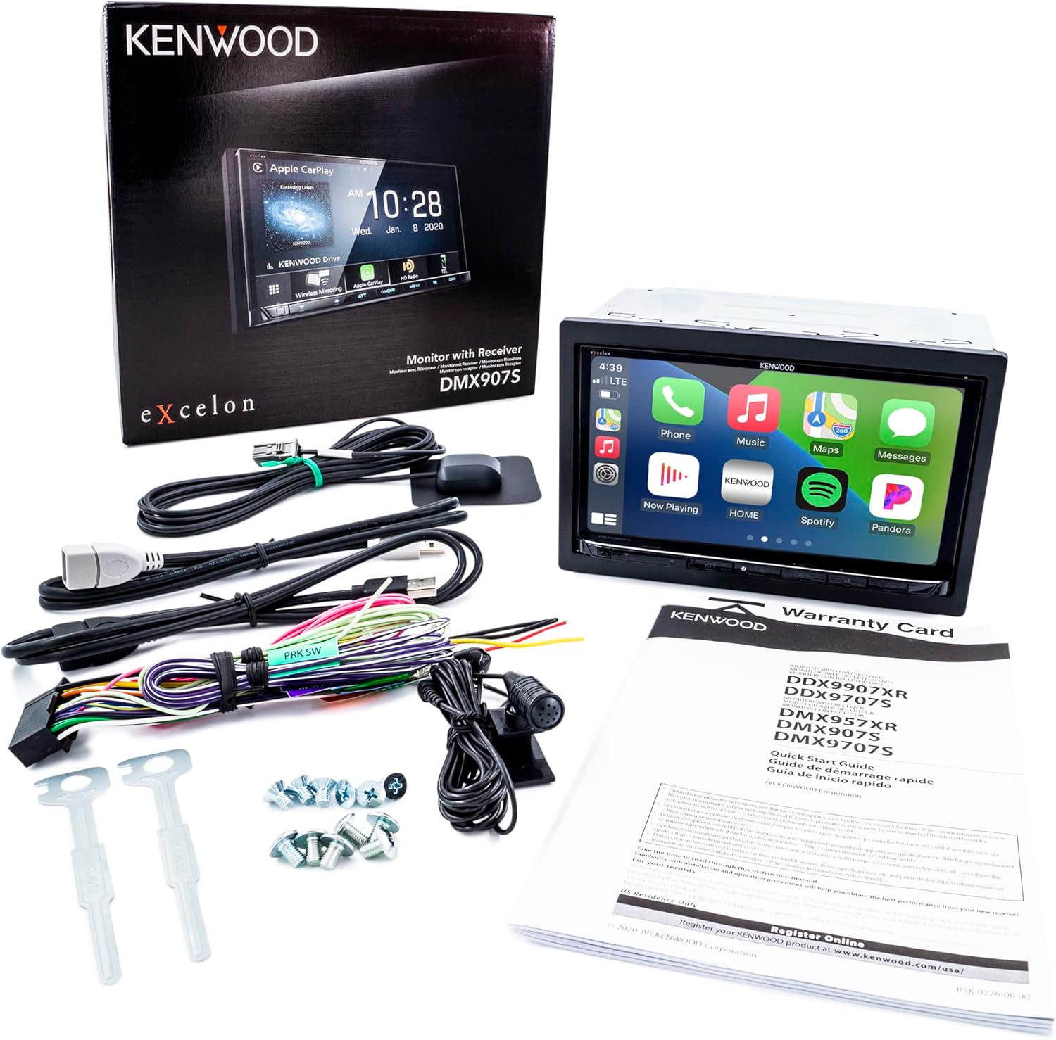 KENWOOD eXcelon DMX907S 6.95" Digital Multimedia Bluetooth Car Stereo C2507